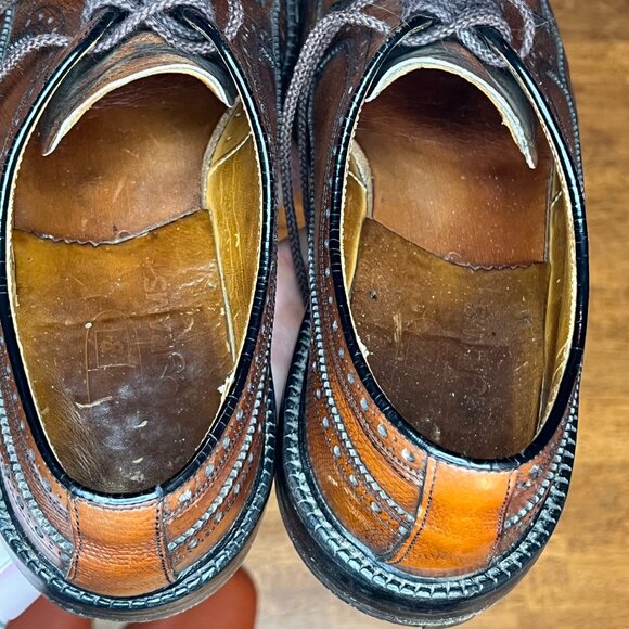 Vintage G.H. Bass & Co. Monograms Brown Leather Wingtip Lace Up Shoes Size 8M main image 6